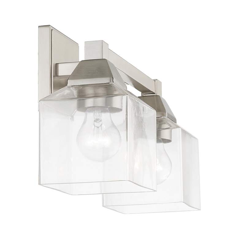 Image 7 Aragon 2 Light Brushed Nickel Vanity Sconce more views