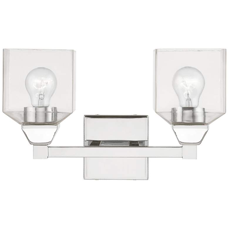 Image 1 Aragon 2 Light Polished Chrome Vanity Sconce