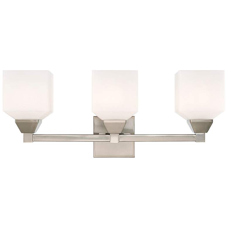 Image 2 Aragon 23" Wide Brushed Nickel 3-Light Bath Light