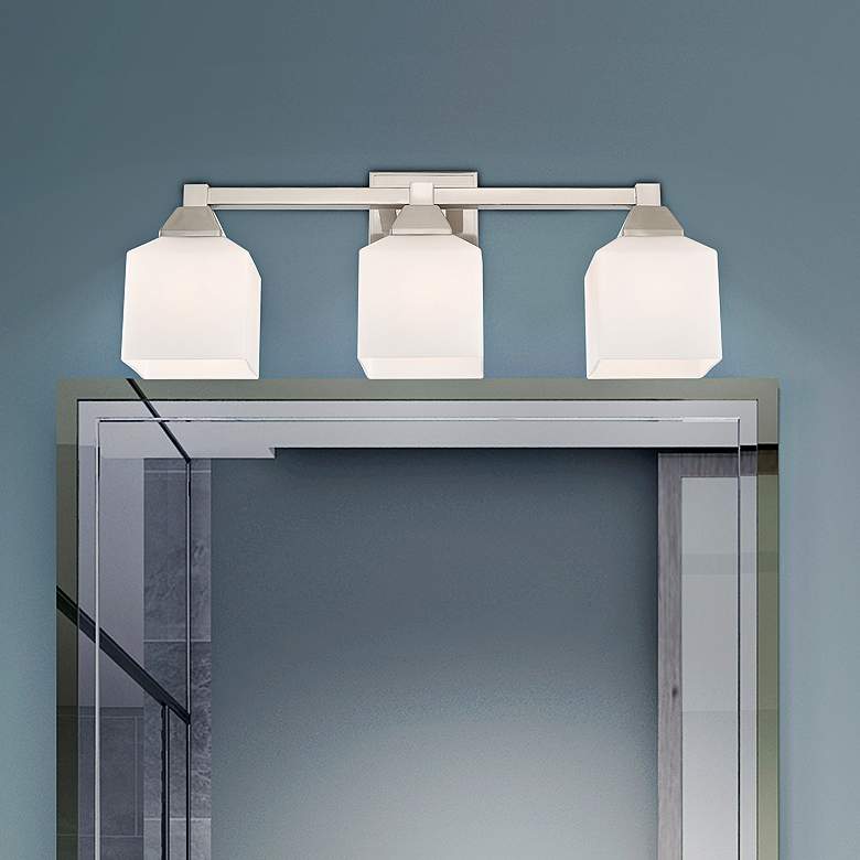 Image 1 Aragon 23" Wide Brushed Nickel 3-Light Bath Light