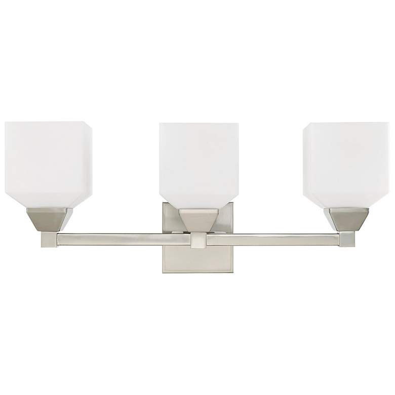 Image 3 Aragon 23" Wide Brushed Nickel 3-Light Bath Light more views