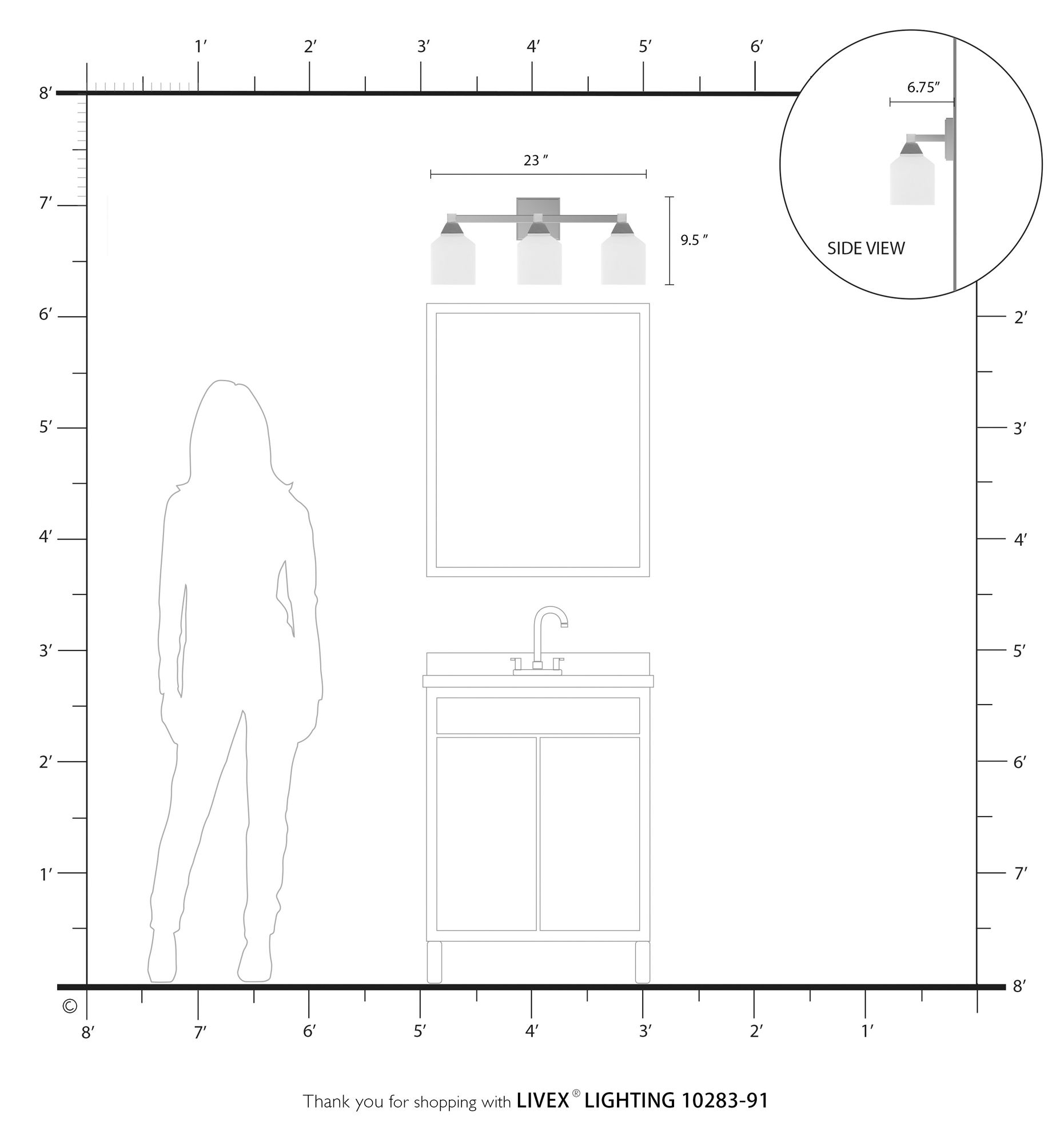 Aragon 23" Wide Brushed Nickel 3-Light Bath Light