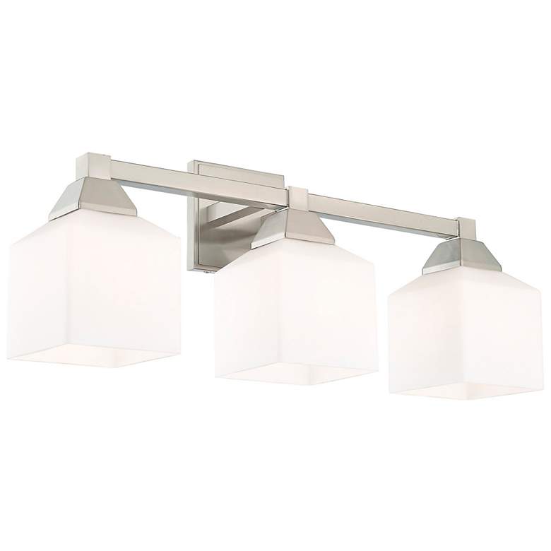 Image 4 Aragon 23" Wide Brushed Nickel 3-Light Bath Light more views