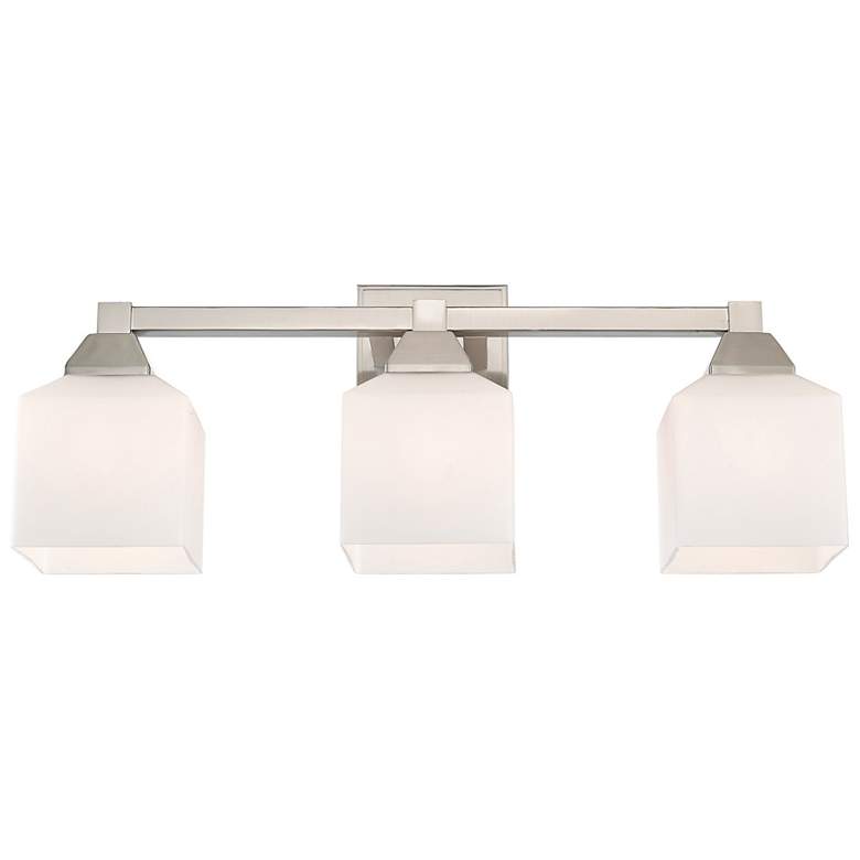 Image 5 Aragon 23" Wide Brushed Nickel 3-Light Bath Light more views