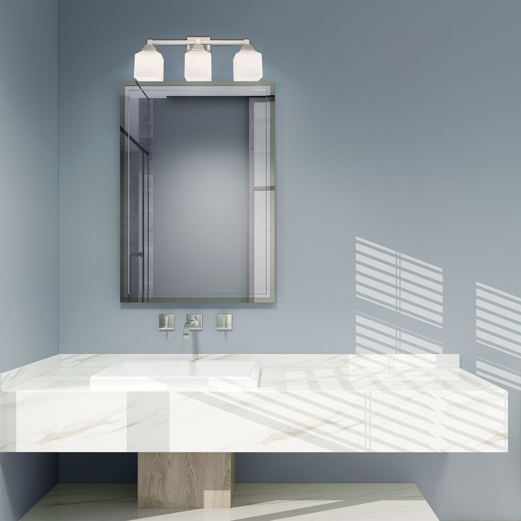 Aragon 23" Wide Brushed Nickel 3-Light Bath Light