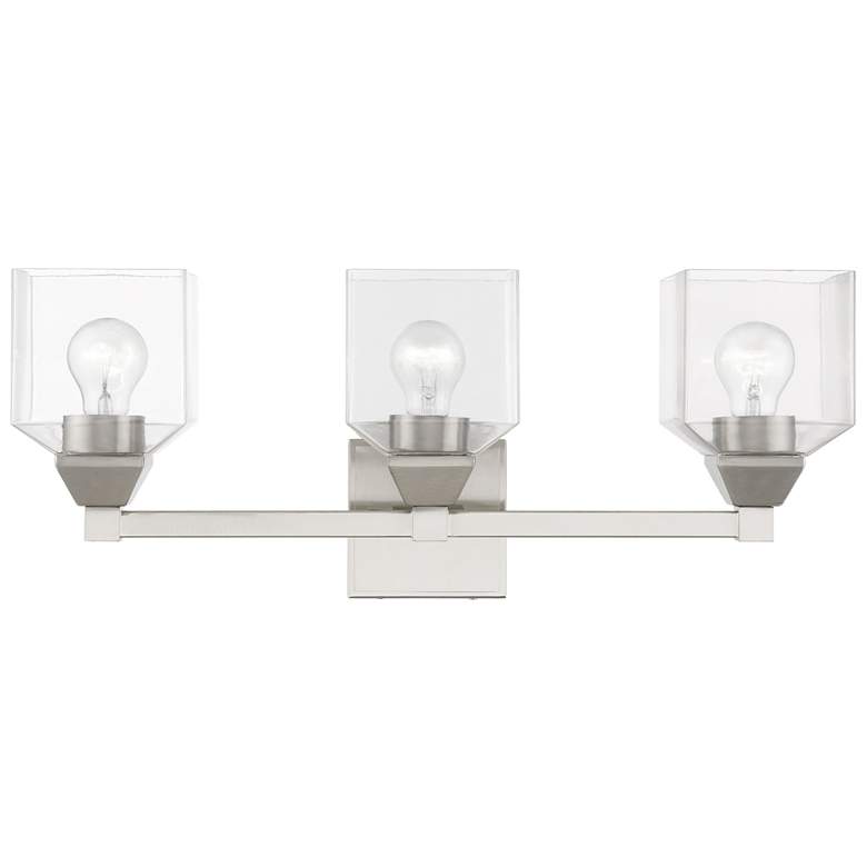 Image 1 Aragon 3 Light Brushed Nickel Vanity Sconce