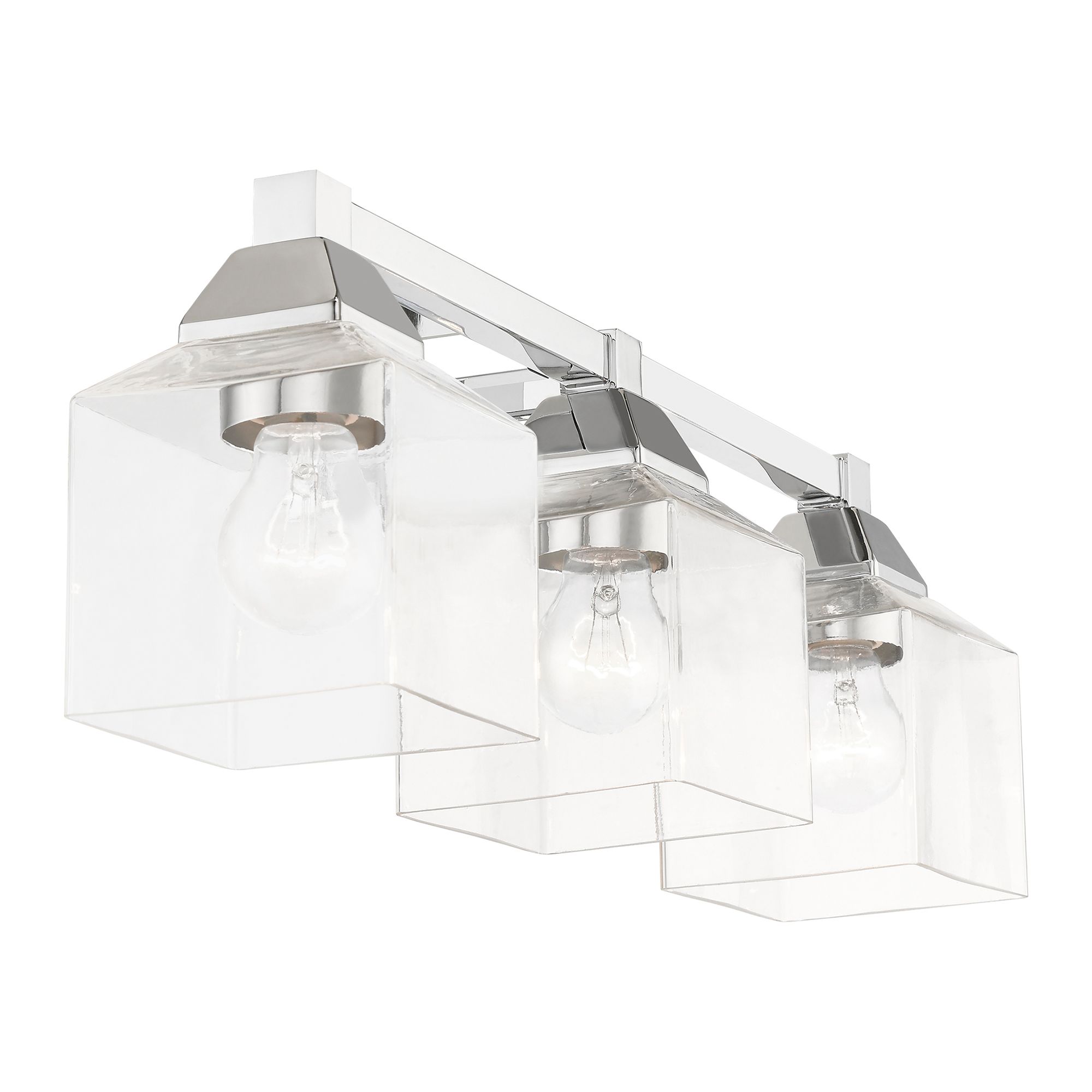 Aragon 3 Light Polished Chrome Vanity Sconce