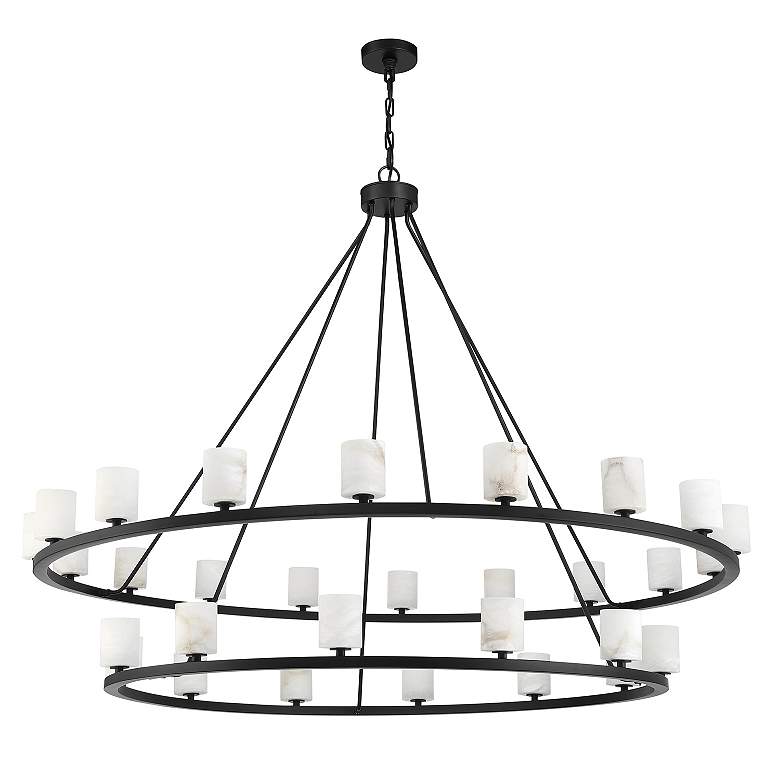 Image 3 Aragon 30 Light Matte Black Chandelier more views