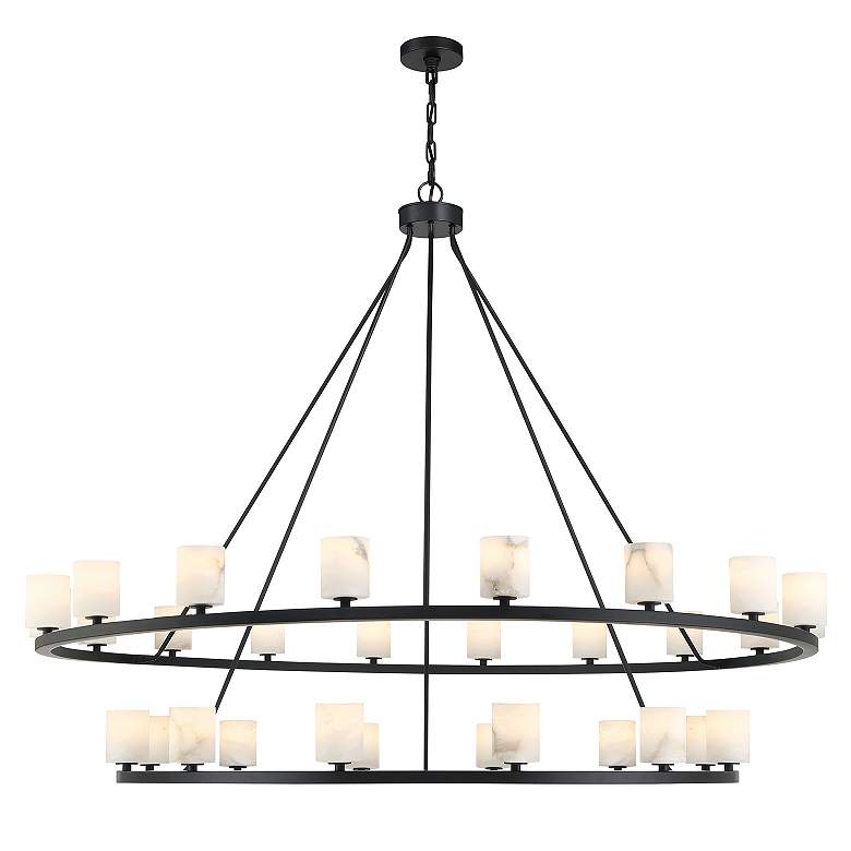 Image 4 Aragon 30 Light Matte Black Chandelier more views