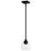 Aragon 4 3/4" Wide Black Mini Pendant w/ Clear Glass