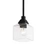 5_Aragon 4 3/4" Wide Black Mini Pendant w/ Clear Glass more views