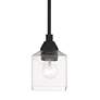 6_Aragon 4 3/4" Wide Black Mini Pendant w/ Clear Glass more views