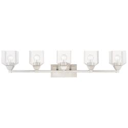 Aragon 42" Wide Brushed Nickel 5-Light Bath Light