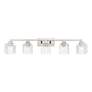 5_Aragon 42" Wide Brushed Nickel 5-Light Bath Light more views