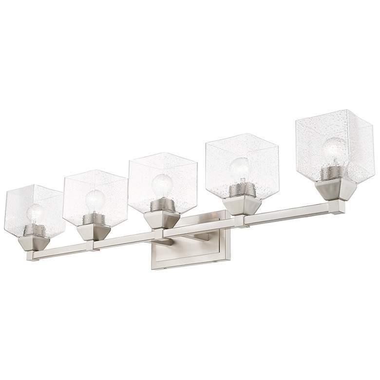 Image 7 Aragon 42" Wide Brushed Nickel 5-Light Bath Light more views
