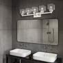 Aragon 42" Wide Brushed Nickel 5-Light Bath Light in scene