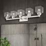Aragon 42" Wide Brushed Nickel 5-Light Bath Light in scene
