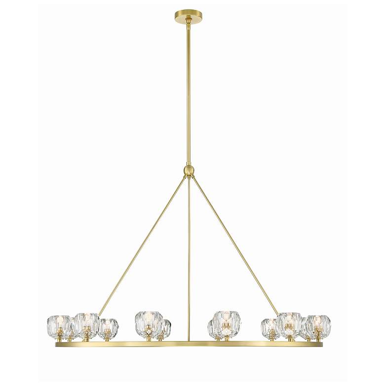 Image 1 Aragon 46 3/4" Wide Soft Brass 12-Light LED Chandelier