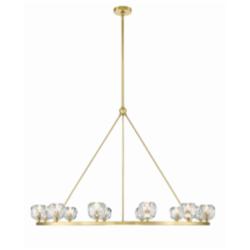 Aragon 46 3/4" Wide Soft Brass 12-Light LED Chandelier