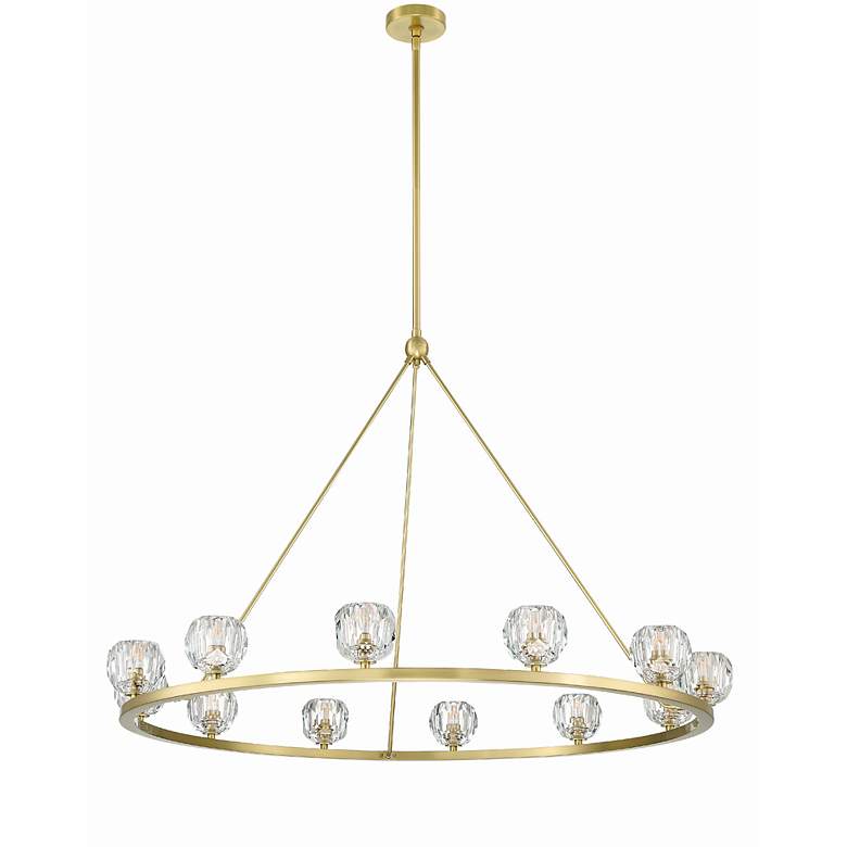 Image 3 Aragon 46 3/4" Wide Soft Brass 12-Light LED Chandelier more views