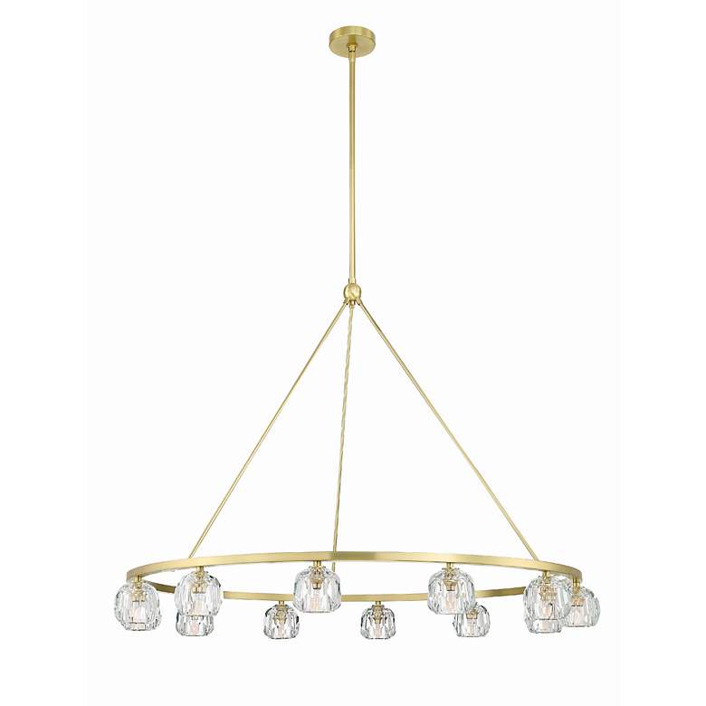 Image 6 Aragon 46 3/4" Wide Soft Brass 12-Light LED Chandelier more views