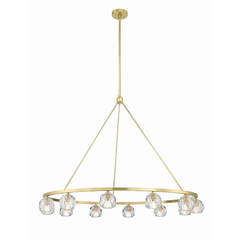 Image 7 Aragon 46 3/4" Wide Soft Brass 12-Light LED Chandelier more views