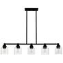 Thumbnail3 of Aragon 5 Light Black Linear Chandelier more views