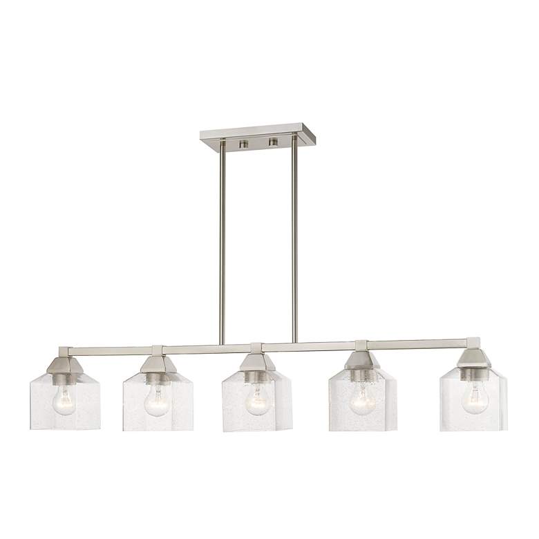 Image 5 Aragon 5 Light Brushed Nickel Linear Chandelier more views