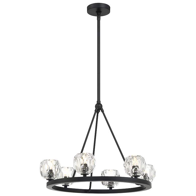 Image 1 Aragon 6 Light Matte Black Chandelier