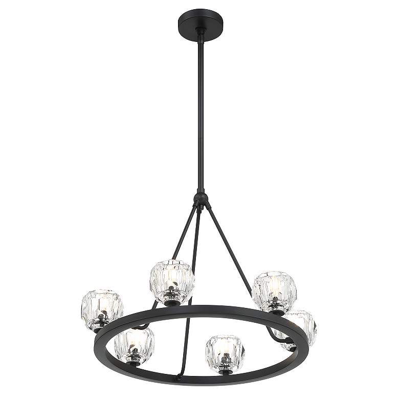 Image 4 Aragon 6 Light Matte Black Chandelier more views
