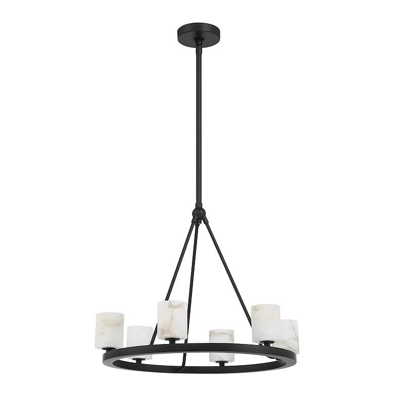Image 3 Aragon 6 Light Matte Black Chandelier more views