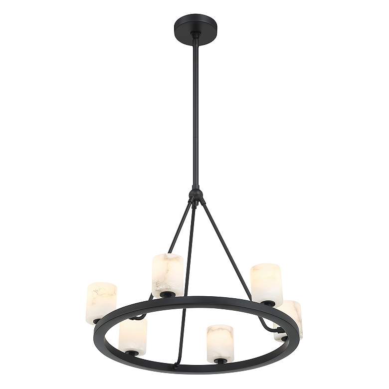 Image 5 Aragon 6 Light Matte Black Chandelier more views