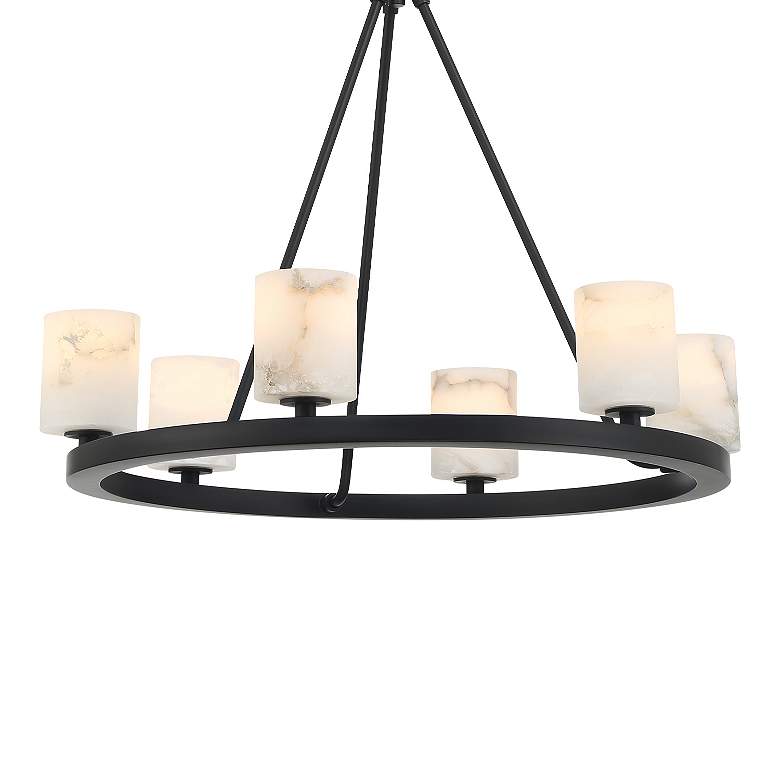 Image 6 Aragon 6 Light Matte Black Chandelier more views