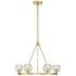 Aragon 6 Light Soft Brass Chandelier
