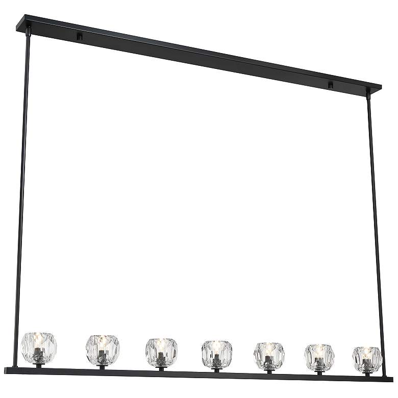 Image 2 Aragon 7 Light Matte Black Chandelier