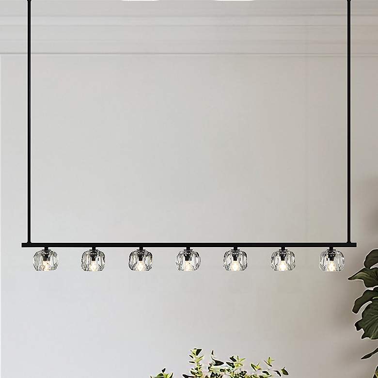 Image 1 Aragon 7 Light Matte Black Chandelier