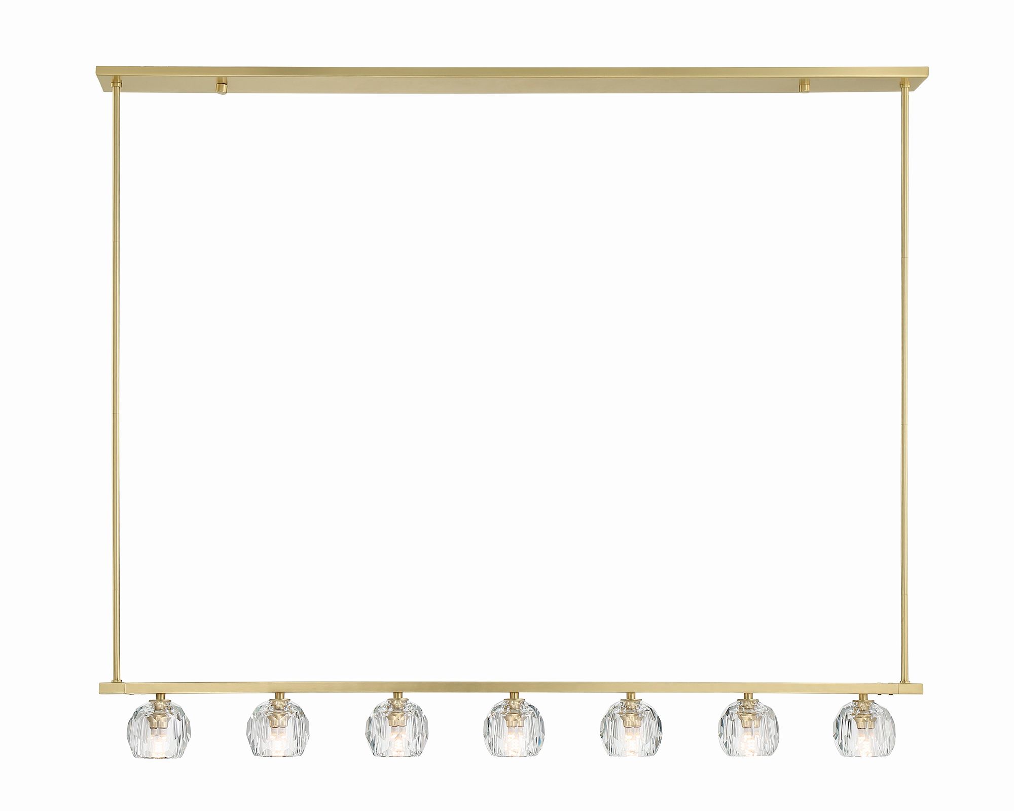 Aragon 7 Light Soft Brass Chandelier