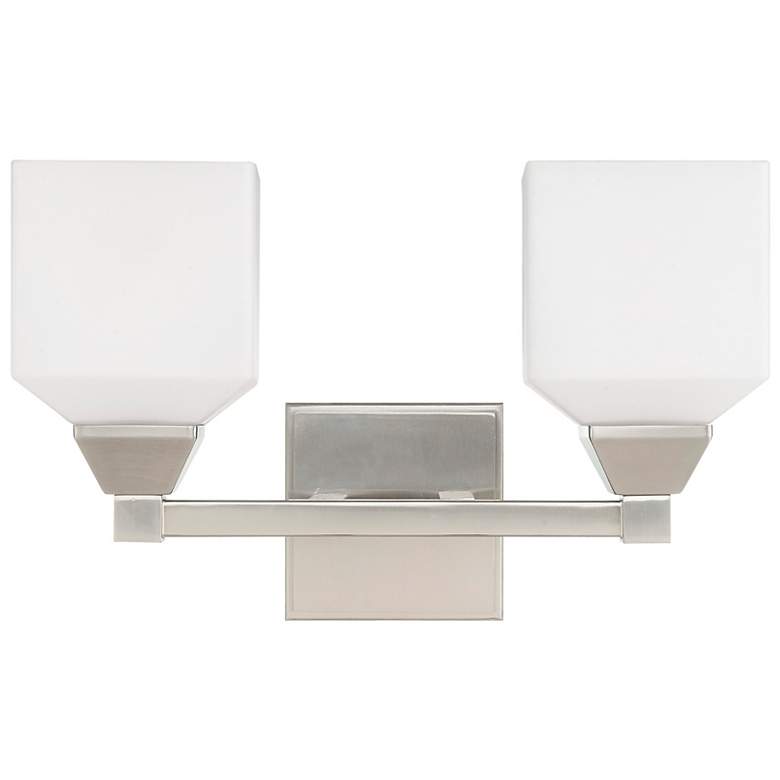 Image 3 Aragon 9 1/2" High Brushed Nickel 2-Light Wall Sconce more views
