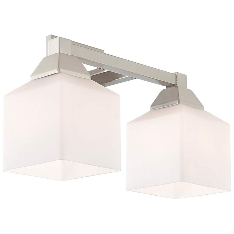 Image 4 Aragon 9 1/2" High Brushed Nickel 2-Light Wall Sconce more views