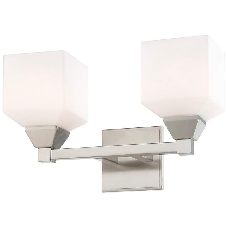 Image 6 Aragon 9 1/2" High Brushed Nickel 2-Light Wall Sconce more views