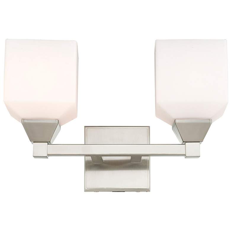 Image 7 Aragon 9 1/2" High Brushed Nickel 2-Light Wall Sconce more views