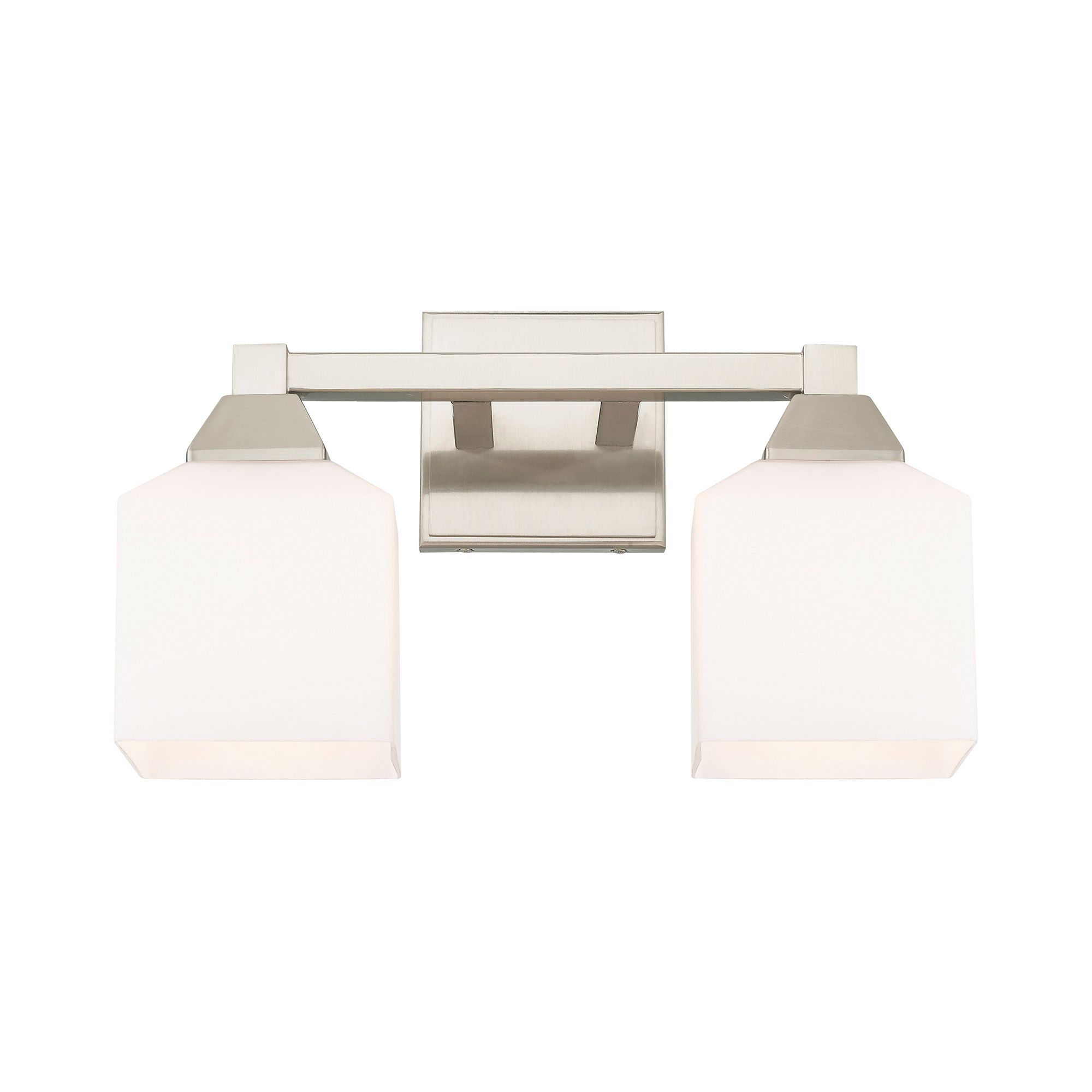 Aragon 9 1/2" High Brushed Nickel 2-Light Wall Sconce