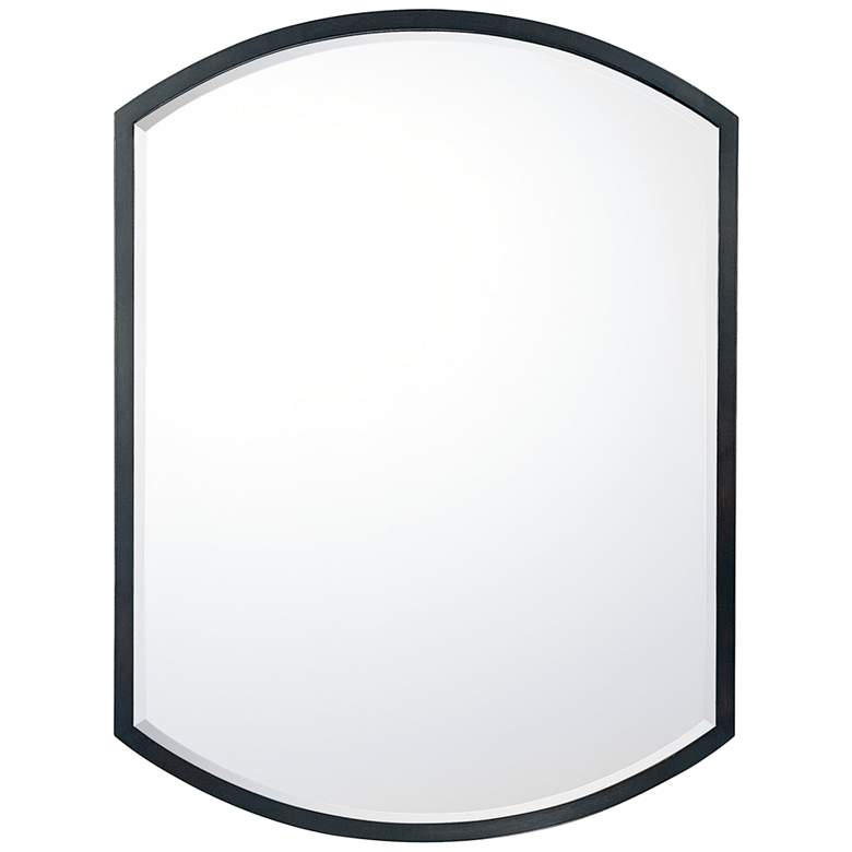 Image 1 Aramis Matte Black 24 inch x 32 inch Rectangular Wall Mirror
