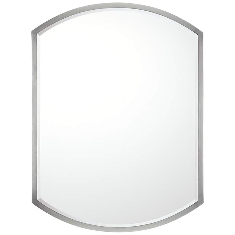 Image 1 Aramis Matte Nickel 24 inch x 32 inch Rectangular Wall Mirror