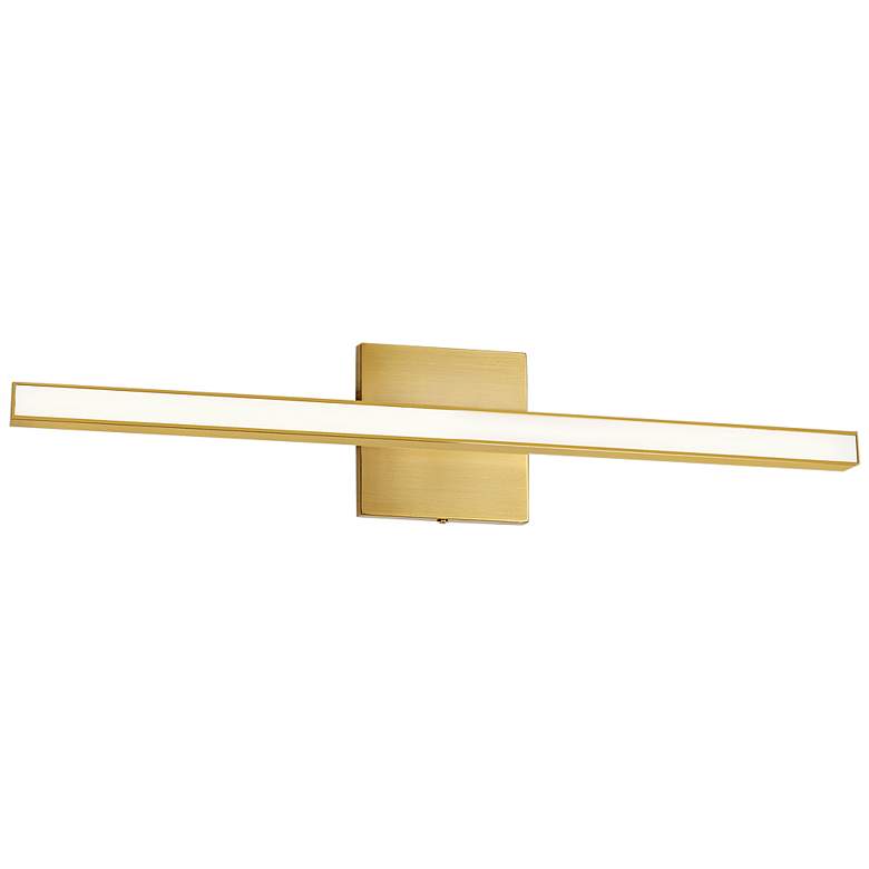 Image 1 Arandel 23 3/4 inch Wide Aged Brass LED Bath Bar
