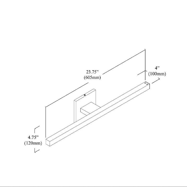 Image 3 Arandel 23 3/4" Wide Matte Black LED Vanity Bath Light more views