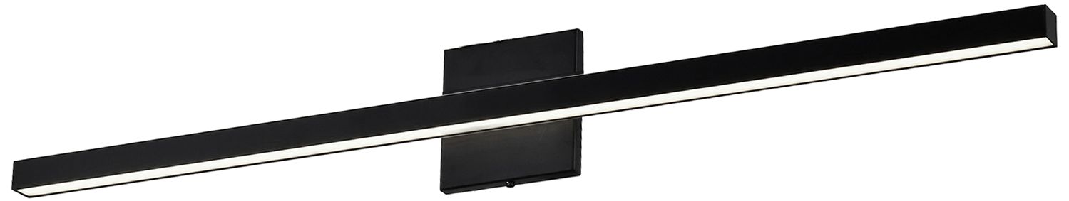 Arandel 35.5" Wide Matte Black 24W LED Vanity Light With White Diffuser