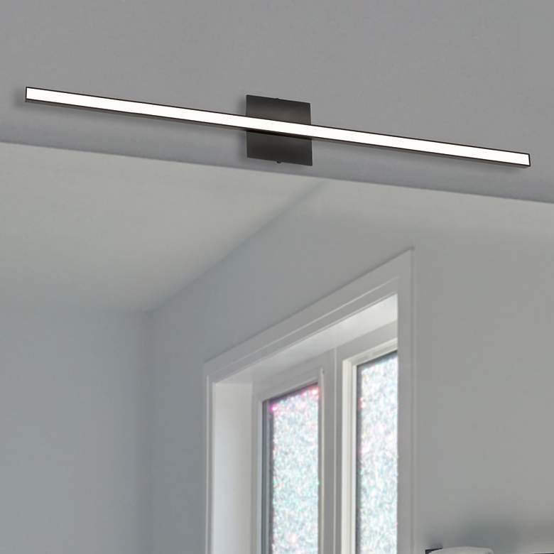 Image 1 Arandel 35 1/2" Wide Matte Black LED Bath Bar