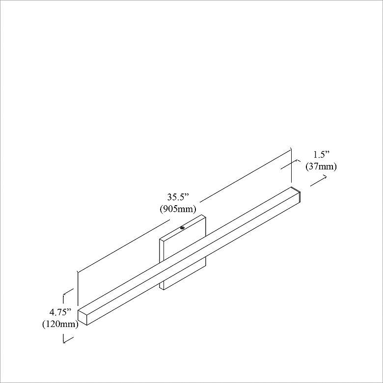 Image 4 Arandel 35 1/2" Wide Polished Chrome LED Bath Light more views