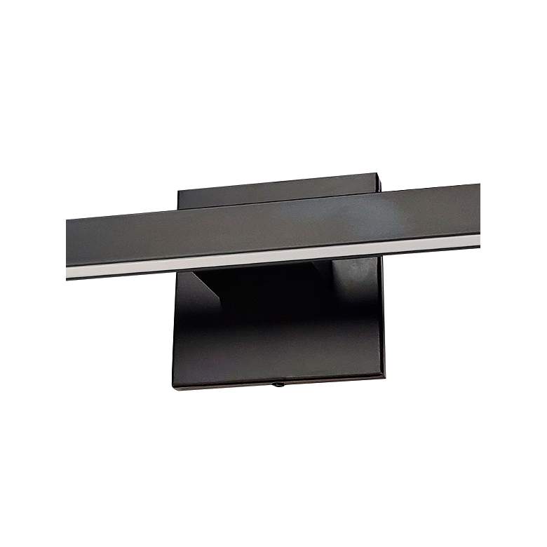 Image 2 Arandel 35 1/2"W Matte Black LED Linear Vanity Bath Light more views